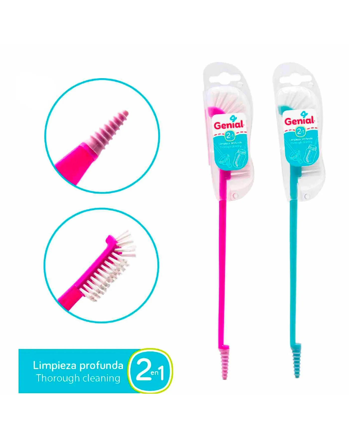 CEPILLO PARA BIBERON 2 EN 1 GENIAL - Ecofarma