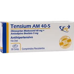 TENSIUM AM 40/5 CAJA X 30 COMPRIMIDOS - Ecofarma