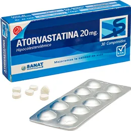 ATORVASTATINA 20 MG CAJA X 30 COMPRIMIDOS - Ecofarma