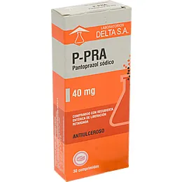 P PRA PANTOPRAZOL 40MG CAJA X 30 COMPRIMIDOS - Ecofarma