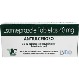 ESOMEPRAZOLE 40 MG CAJA X 30 TABLETAS - Ecofarma