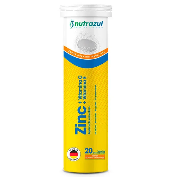 ZINC+VITAMINA C+VITAMINA E TUBO X 20 COMPRIMIDOS EFERVESCENTES - Ecofarma