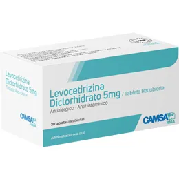 LEVOCETIRIZINA 5 MG CAJA X 30 TABLETAS - Ecofarma