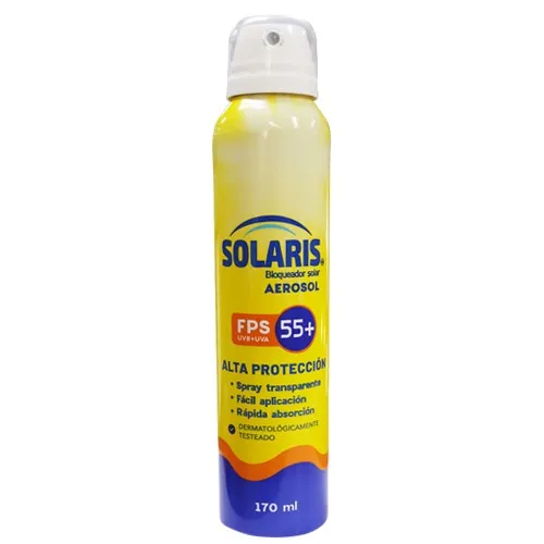 SOLARIS BLOQUEADOR  SOLAR AEROSOL FPS-55+ X 170 ML - Ecofarma