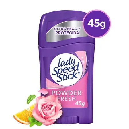 DESODORANTE LADY SPEED STICK BARRA POWDER FRESH X 50 G - Ecofarma