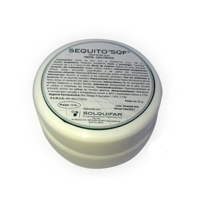 SEQUITO OXIDO DE ZINC 22.5% POTE X 50 G - Ecofarma