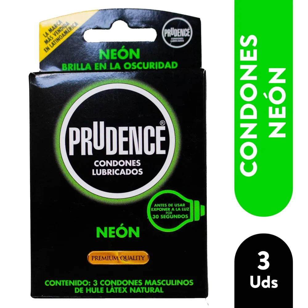 PRUDENCE NEON CAJA X 3 PRESERVATIVOS - Ecofarma
