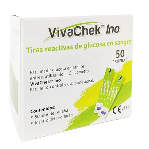 VIVACHEK INO TEST STRIPS TIRAS REACTIVAS CAJA X600 - Ecofarma