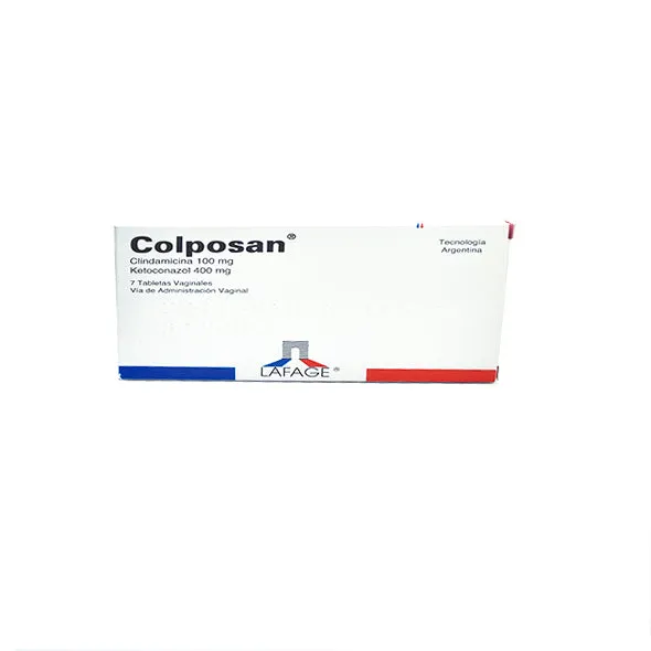 COLPOSAN CLINDAMICINA + KETOCONAZOL CAJA X 7 TABLETAS VAGINALES - Ecofarma
