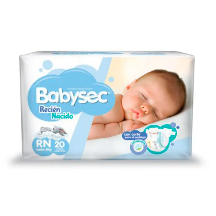 PAÑAL BABYSEC SUPER PREMIUM RN X 20 UNIDADES - Ecofarma