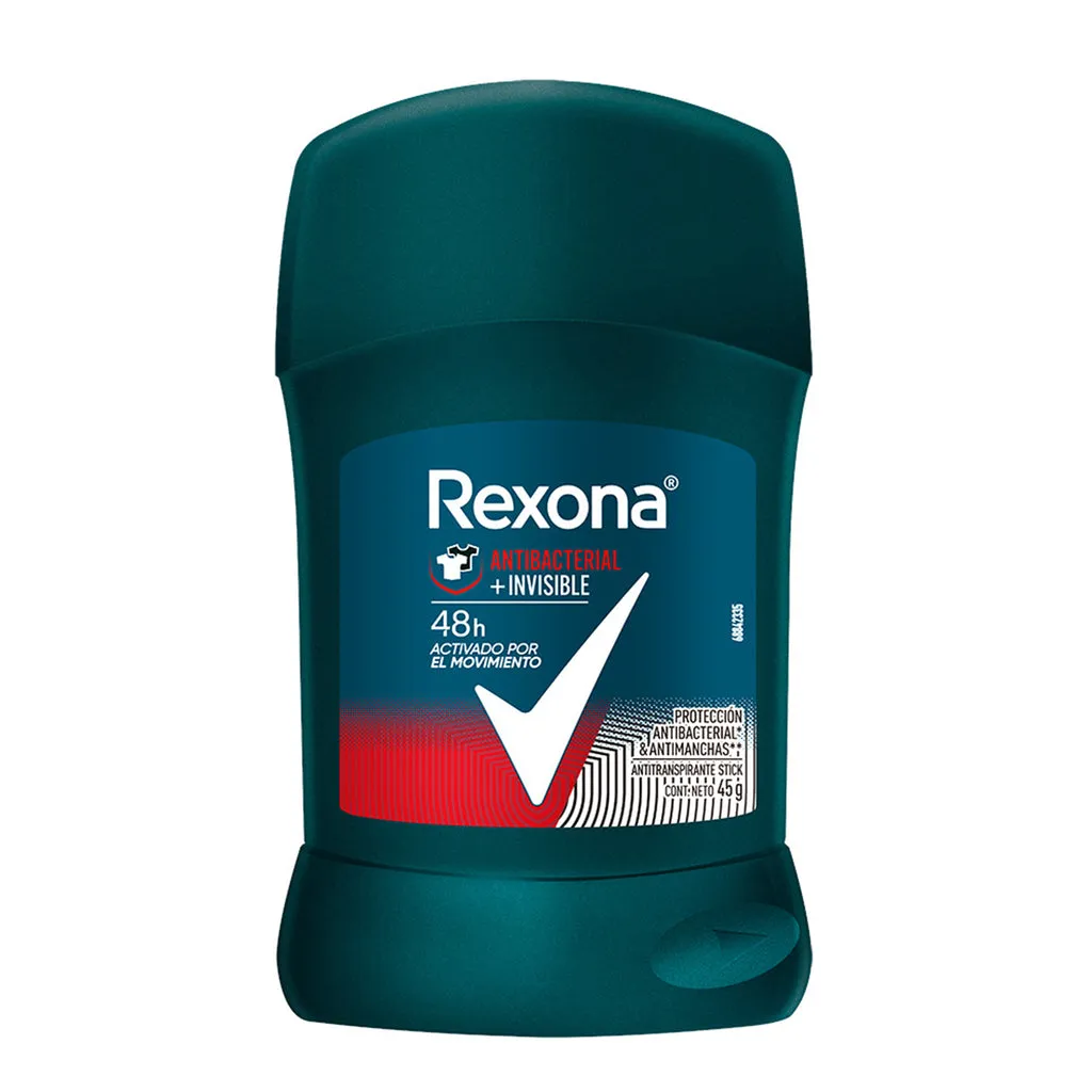 DESODORANTE REXONA BARRA ANTIBAC - INVISIBLE X 50 G - Ecofarma