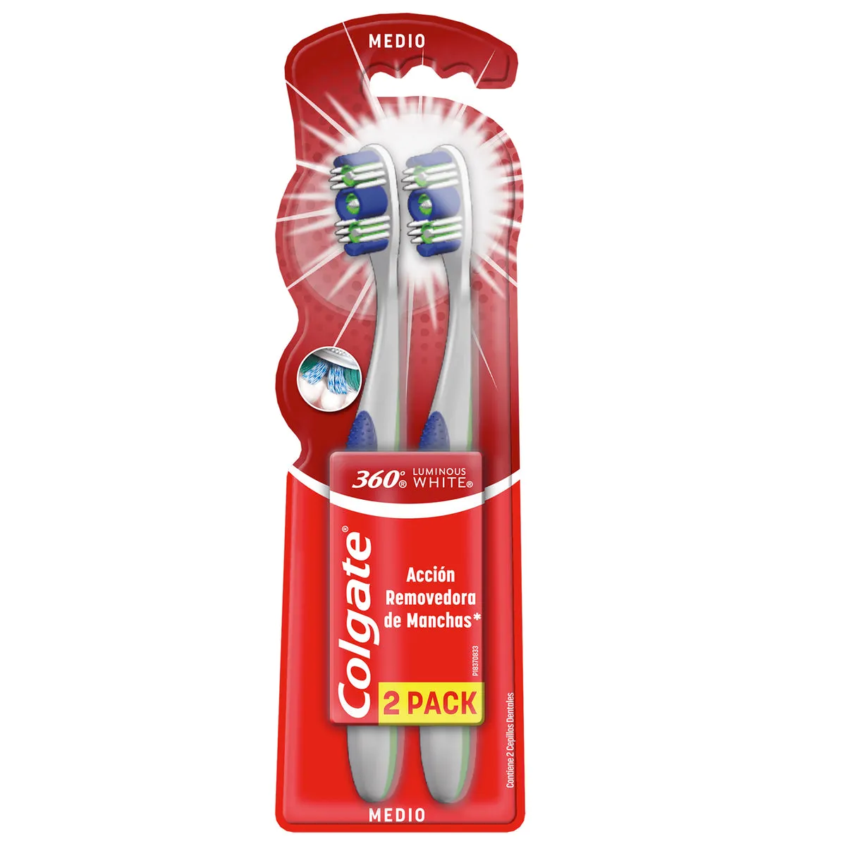 CEPILLO COLGATE 360 INTERDENTAL MEDIO 2X1 - Ecofarma