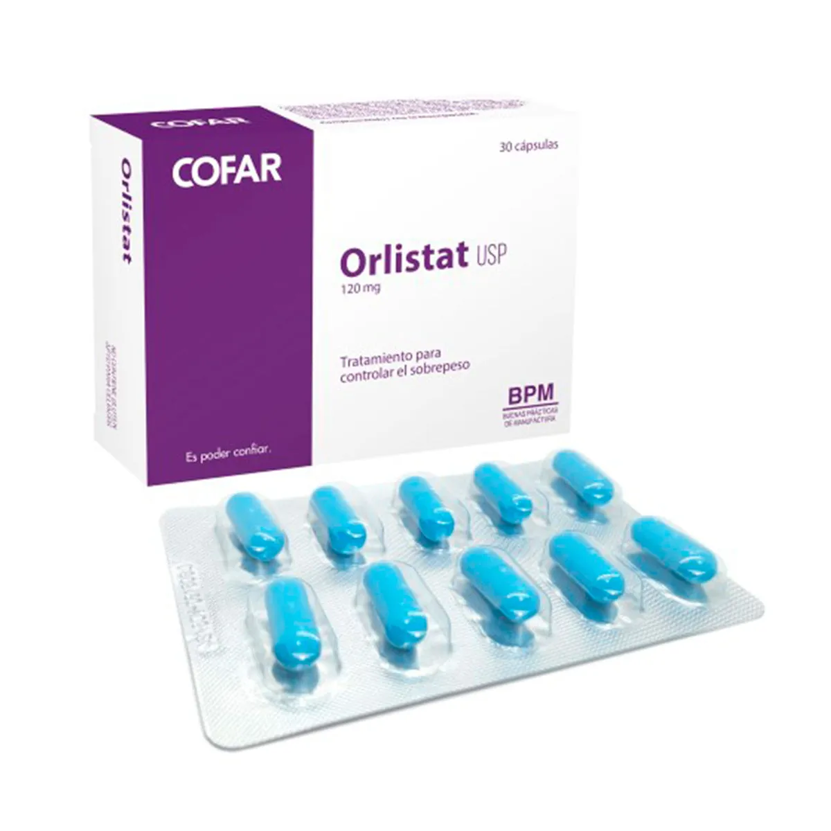 ORLISTAT 120 MG CAJA X 30 CAPSULAS - Ecofarma