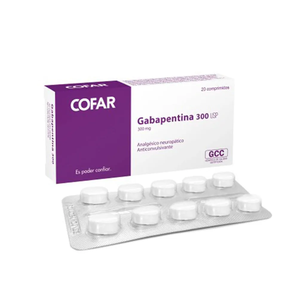 GABAPENTINA 300 MG CAJA X 20 COMPRIMIDOS - Ecofarma