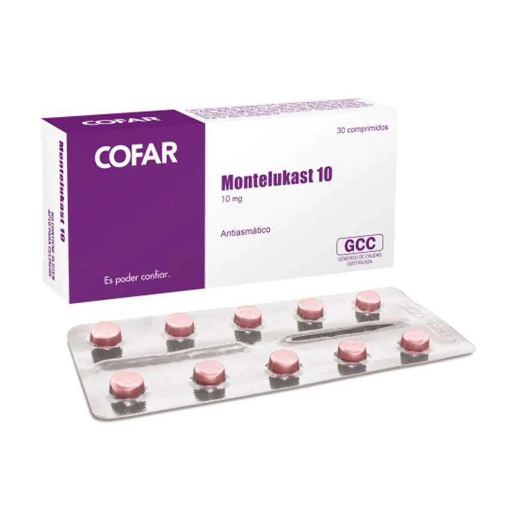 MONTELUKAST 10 MG CAJA X 30 COMPRIMIDOS - Ecofarma