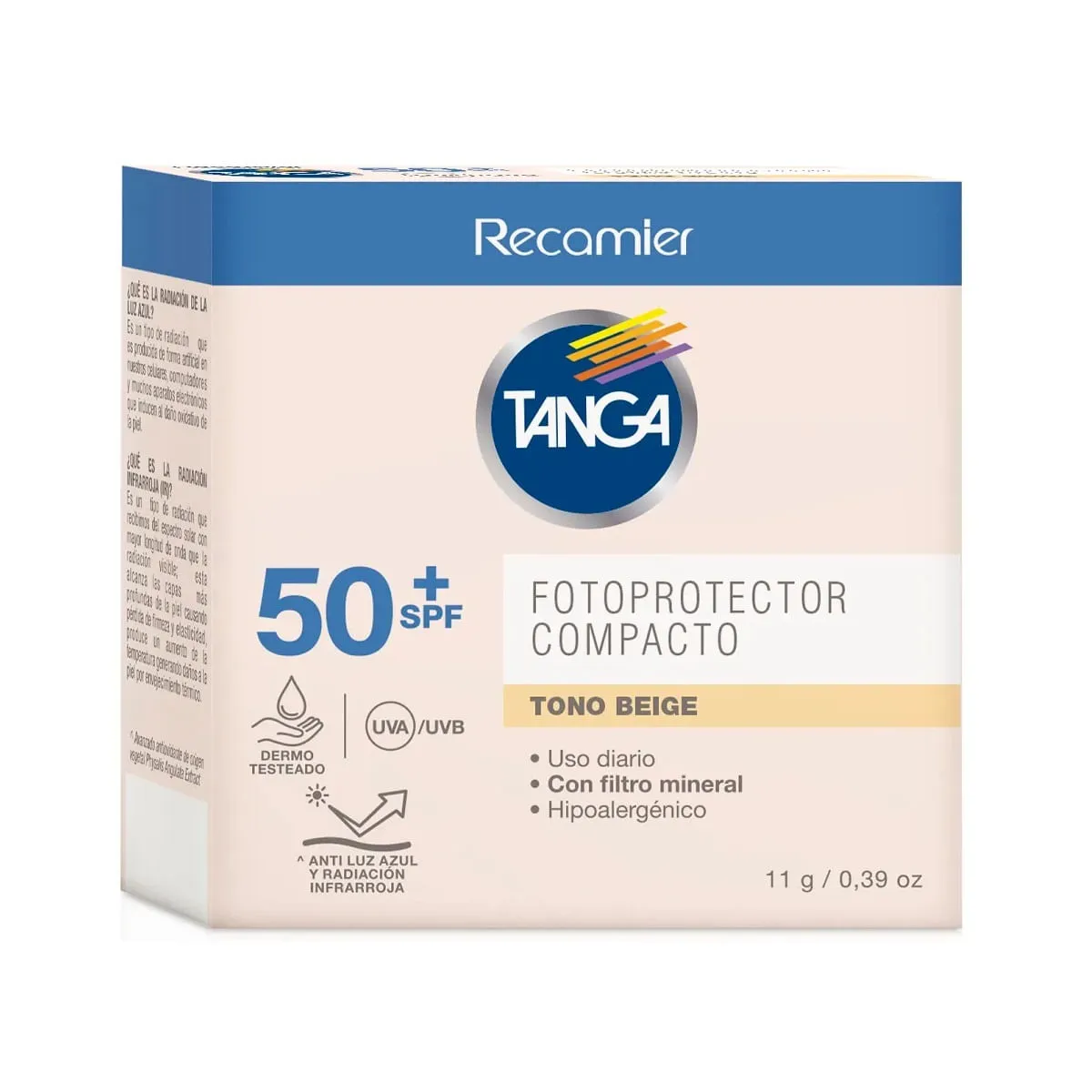 FOTOPROTECTOR COMPACTO TANGA TONO BEIGE FPS 50 X 11 GR - Ecofarma