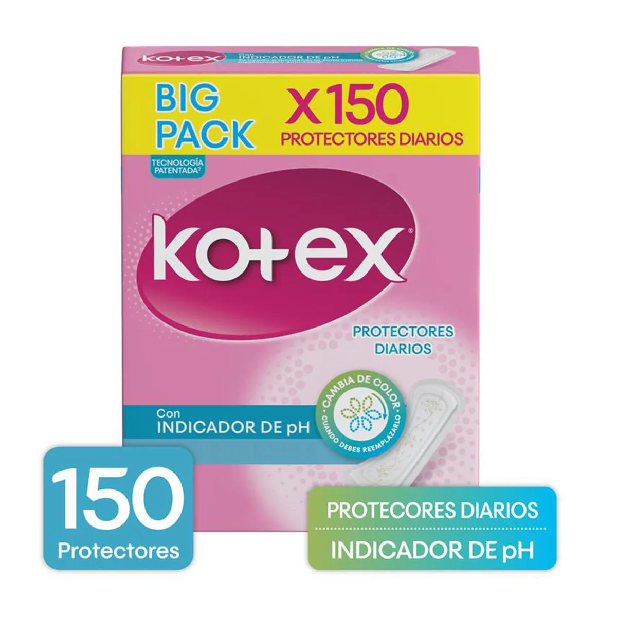 KOTEX CUIDADO DIARIO CAJA X 150 UNIDADES - Ecofarma