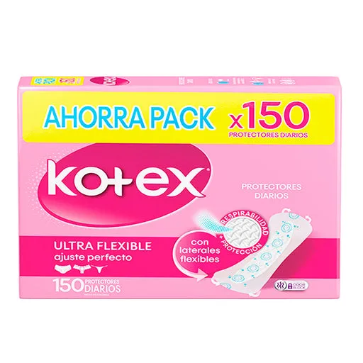 KOTEX DIARIO ULTRAFLEXIBLE CAJA X 150 UNID - Ecofarma