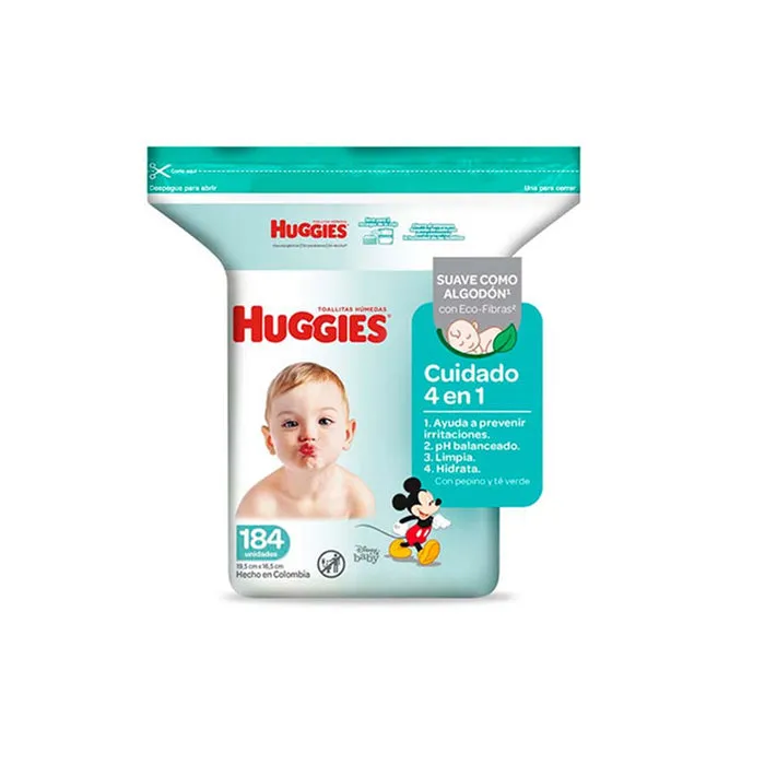 TOALLITAS HUMEDAS HUGGIES VERDE X 184 UNID. - Ecofarma