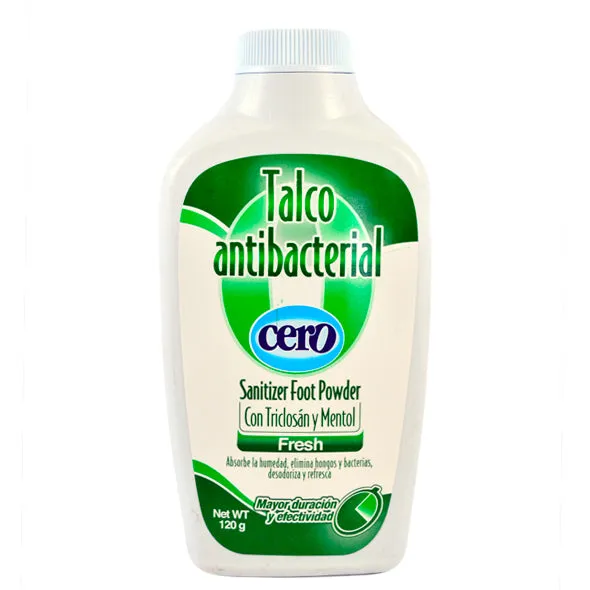 TALCO ANTIBACTERIAL CERO FRESH X 120 GR - Ecofarma
