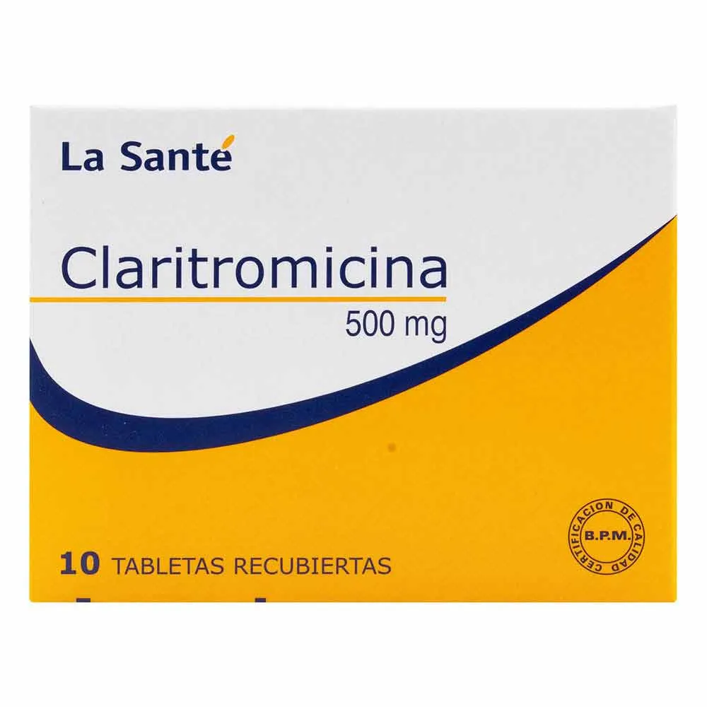 CLARITROMICINA 500 MG CAJA X 10 TABLETAS - Ecofarma