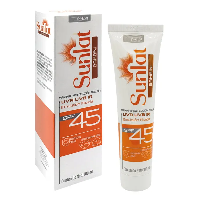 SUNLAT BAMBINI EMULSION FLUIDA SPF 45+ X 100 ML - Ecofarma