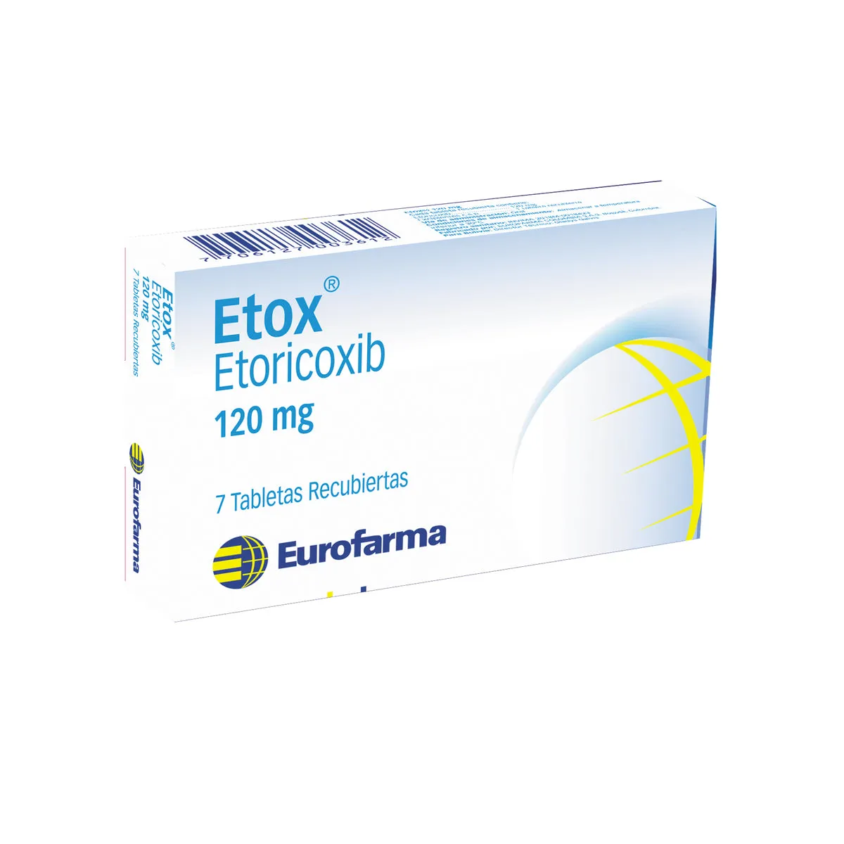 ETOX ETORICOXIB 120 MG CAJA X 7 TABLETAS - Ecofarma