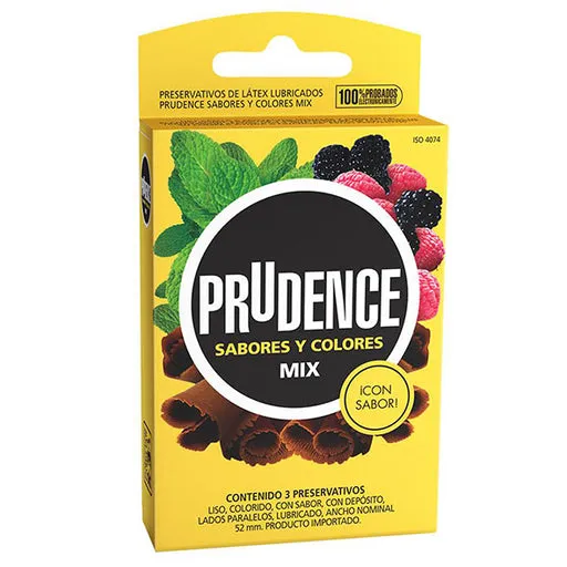 PRUDENCE SABORES Y COLORES MIX CAJA X 3 PRESERVATIVOS - Ecofarma