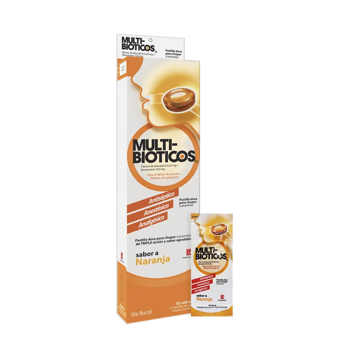 MULTIBIOTICOS NARANJA SOBRE X 4 PASTILLAS - Ecofarma