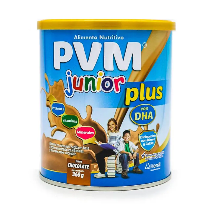 PVM PLUS JUNIOR CHOCOLATE POLVO X 360 GR - Ecofarma