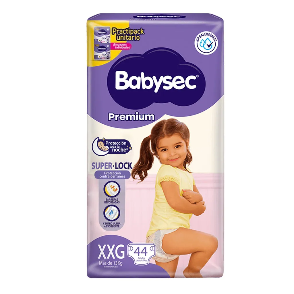 PAÑAL BABYSEC PREMIUN XXG X 44 UNIDADES - Ecofarma