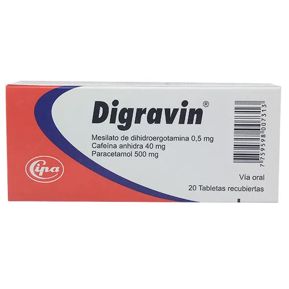 DIGRAVIN CAJA X 20 TABLETAS - Ecofarma