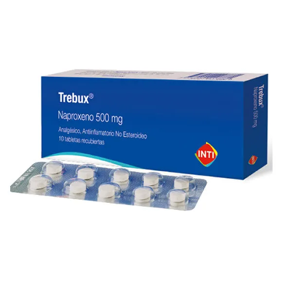 TREBUX 500 MG CAJA X 10 TABLETAS - Ecofarma