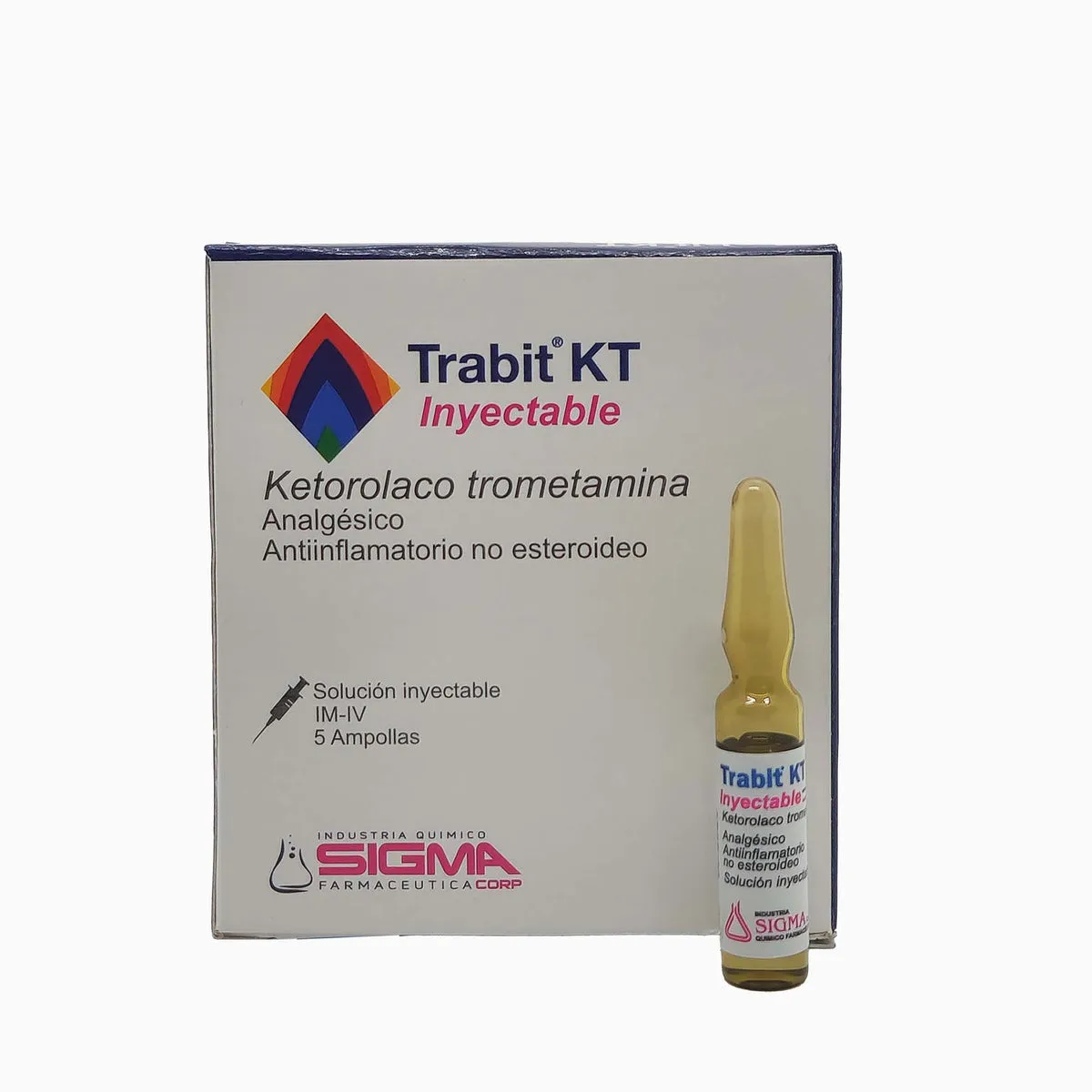 TRABIT KT 60 MG/2ML CAJA X 5 AMPOLLAS - Ecofarma