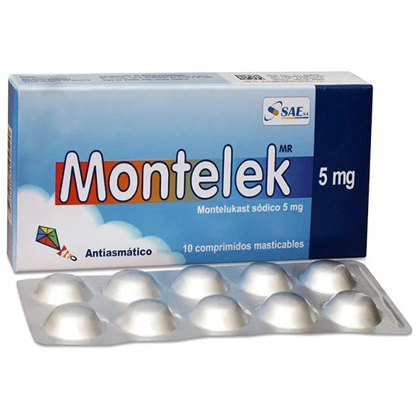 MONTELEK 5 MG CAJA X 10 COMPRIMIDOS - Ecofarma