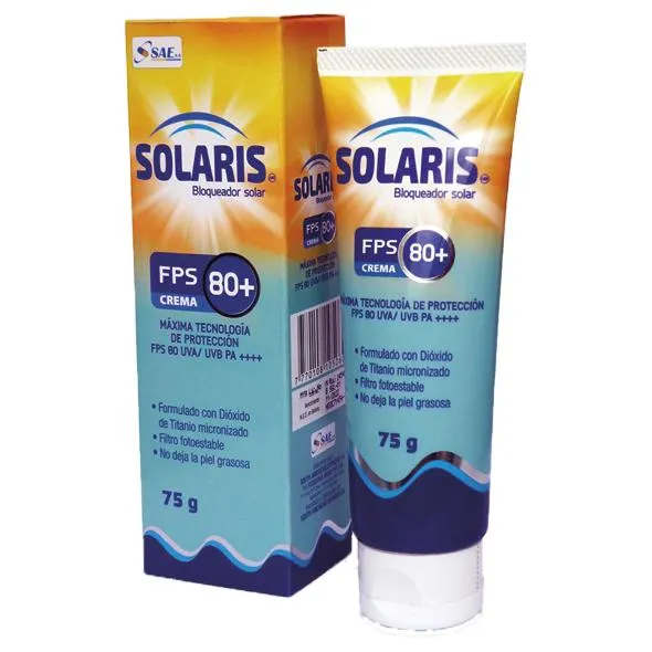 SOLARIS PROTECTOR  SOLAR FPS 80 CREMA X 75GR. - Ecofarma