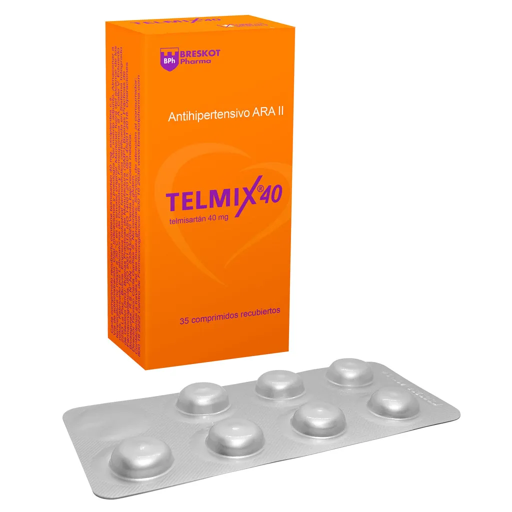 TELMIX 40 MG CAJA X 35 COMPRIMIDOS - Ecofarma