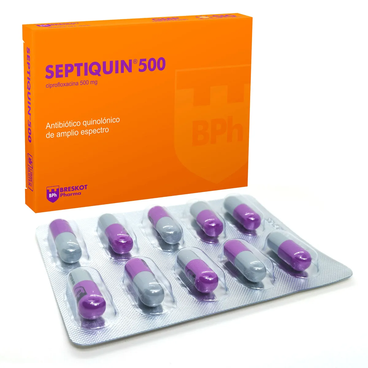 SEPTIQUIN 500 CAJA X 10 COMPRIMIDOS - Ecofarma
