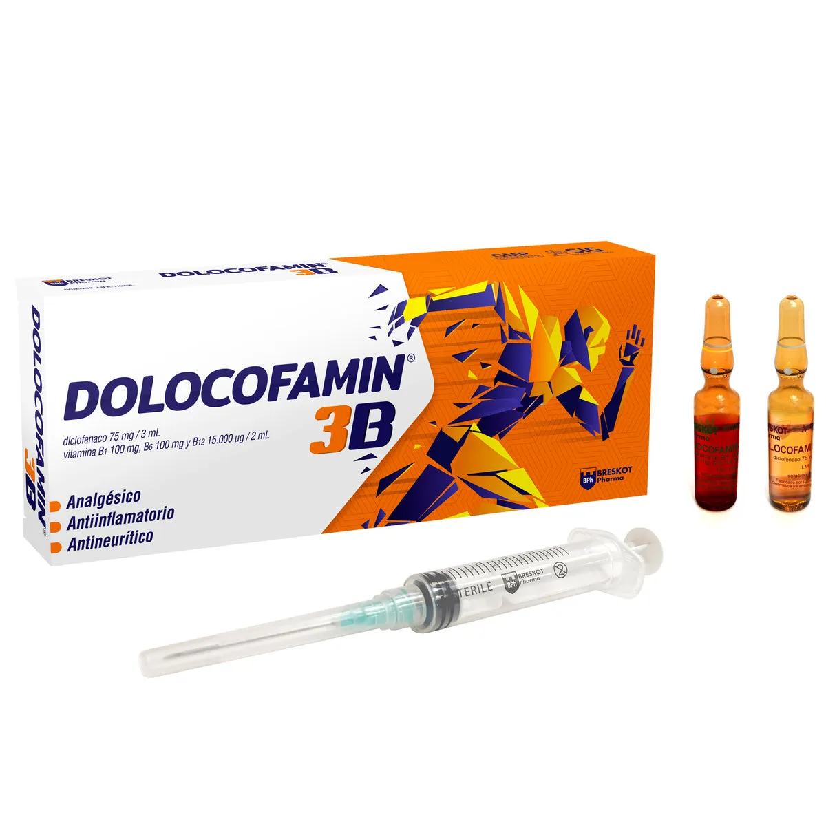 DOLOCOFAMIN 3B CAJA X 2 AMPOLLAS UNIDOSIS CAJA X 6 - Ecofarma