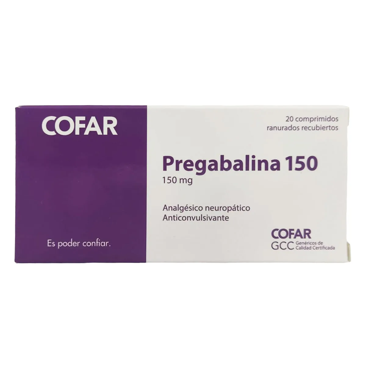 PREGABALINA 150 MG CAJA X 20 COMPRIMIDOS - Ecofarma