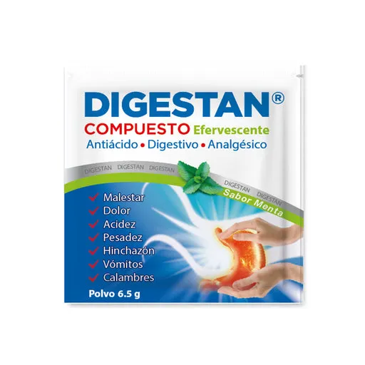 DIGESTAN COMPUESTO MENTA CAJA X 50 SOBRES EFERVESCENTES - Ecofarma