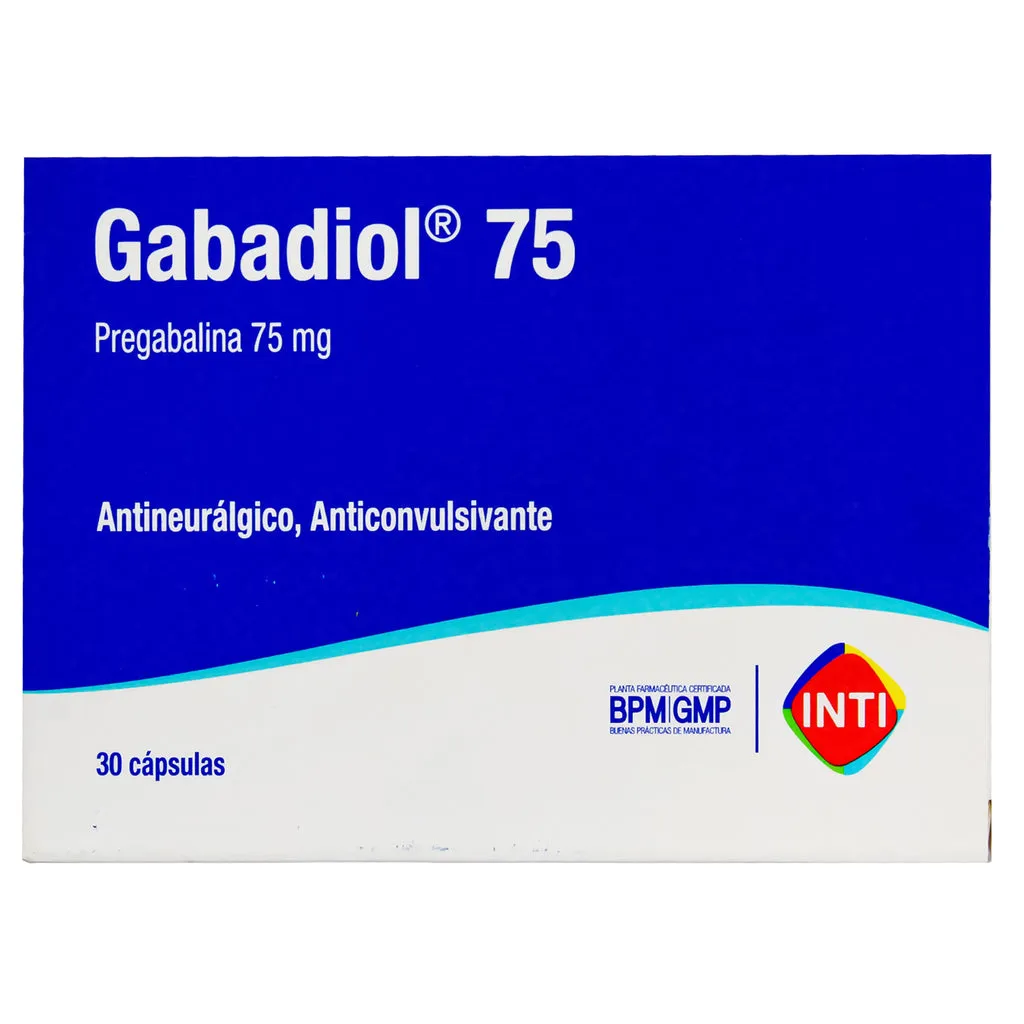 GABADIOL 75 PREGABALINA 75 MG CAJA X 30 CAPSULAS - Ecofarma