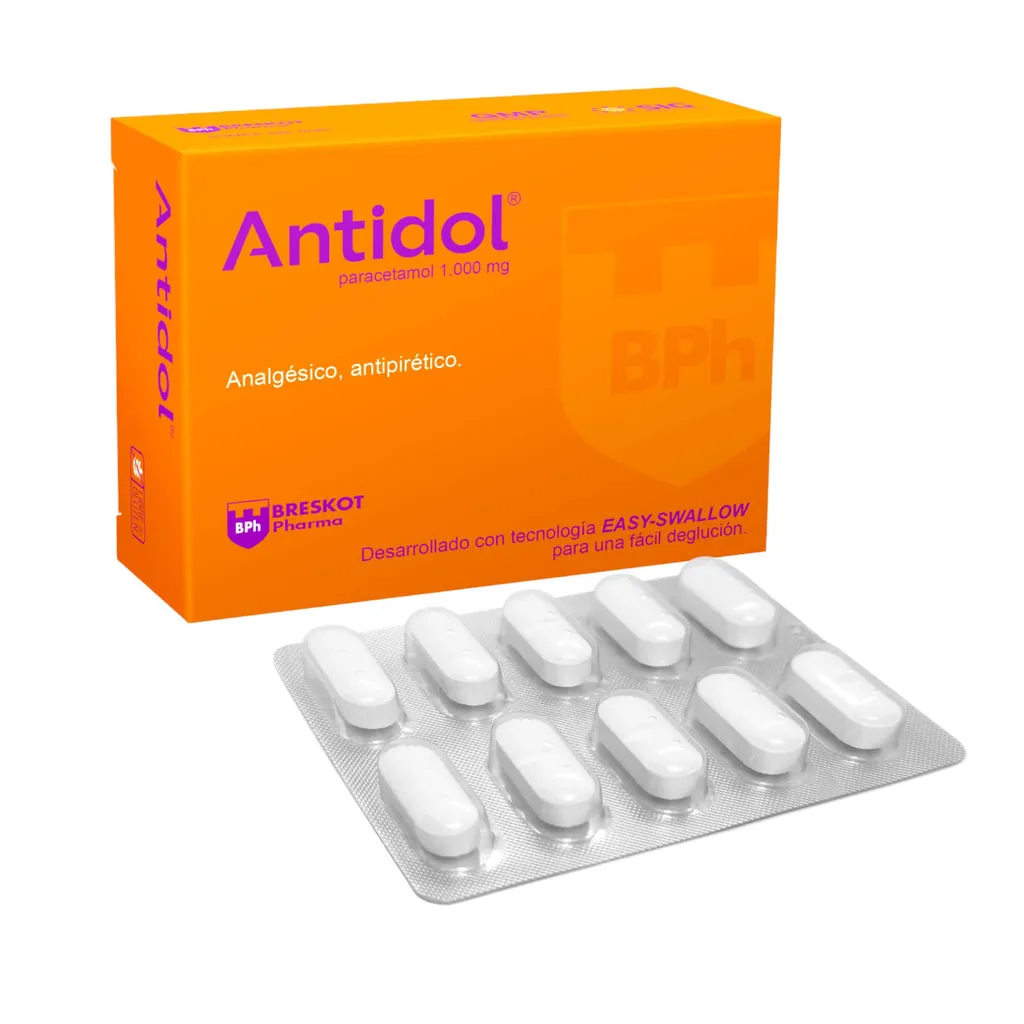 ANTIDOL PARACETAMOL 1 GR CAJA X 30 COMPRIMIDOS - Ecofarma
