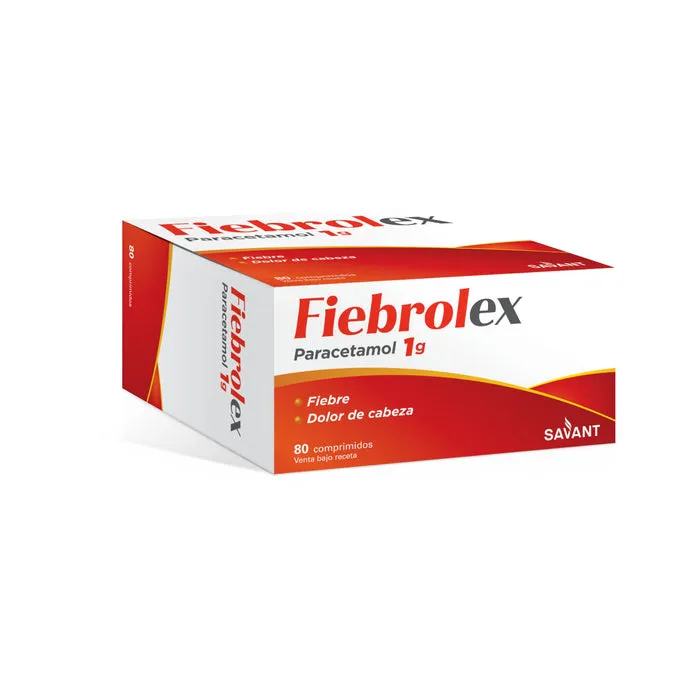 FIEBROLEX 1G CAJA X 80 COMPRIMIDOS - Ecofarma