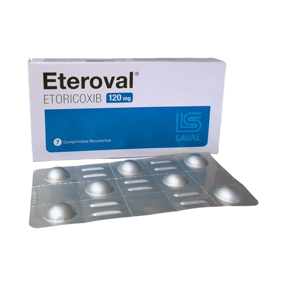 ETEROVAL ETORICOXIB 120 MG CAJA X 7 COMPRIMIDOS - Ecofarma