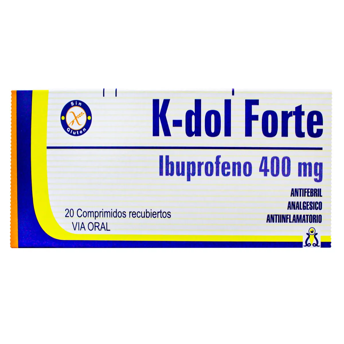 K DOL FORTE IBUPROFENO 400 COMPRIMIDOS CAJA X 20 - Ecofarma