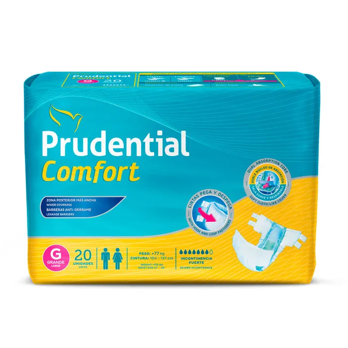 PAÑAL PRUDENTIAL COMFORT G X 20 UNI - Ecofarma