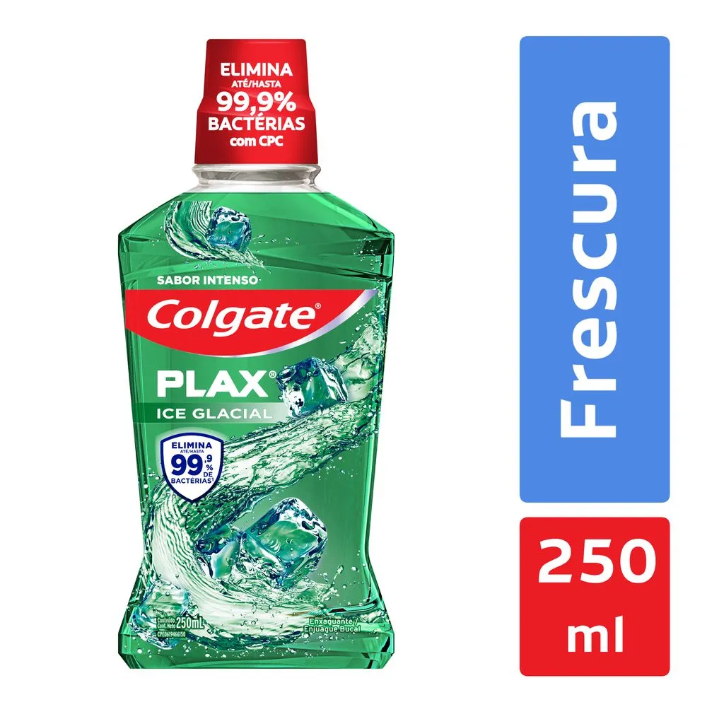 ENJUAGUE BUCAL COLGATE PLAX ICE GLACIAL 250 ML - Ecofarma