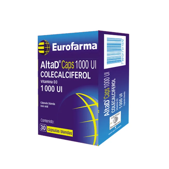 ALTAD VITAMINA D3 1000 UI CAJA X 30 CAPSULAS - Ecofarma