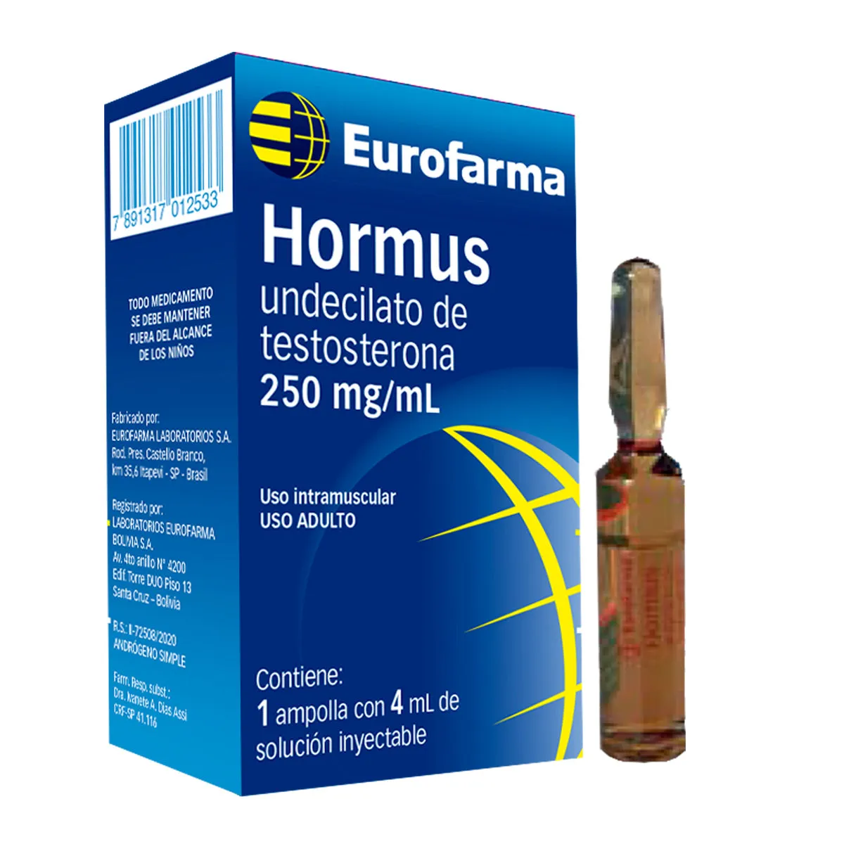 HORMUS 250 MG CAJA X 1 AMPOLLA - Ecofarma